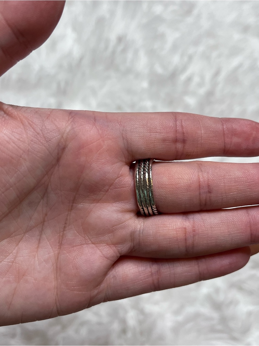 David Yurman Sterling Silver X Crossover band with Diamonds - Picture 4 of 8